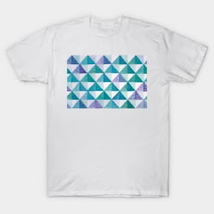 Watercolor quilt - aqua T-Shirt